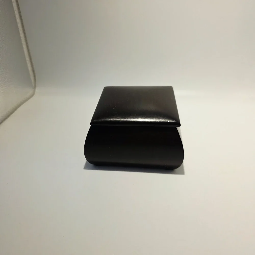 Vintage‎ Ebonized Walnut Wood Trinket Box Keepsake Jewelry Storage Signed